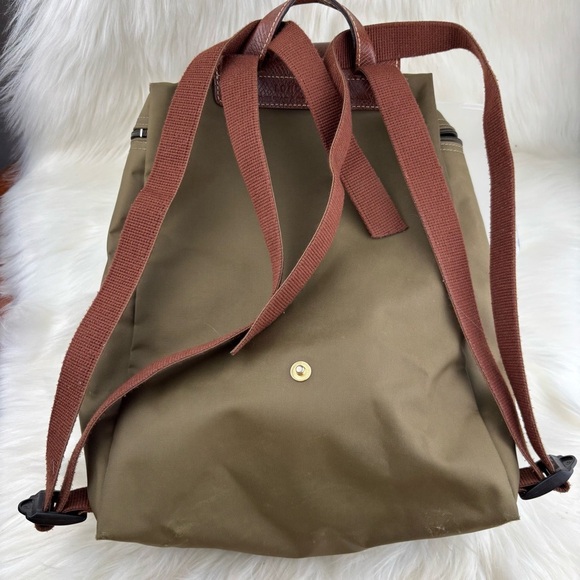 Longchamp Le Pliage Nylon Foldable Backpack with Leather Accents - Picture 2 of 10